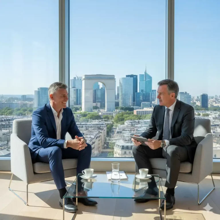 Dirigeant en séance de coaching professionnel avec son coach